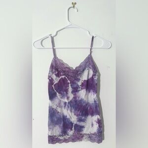 Twenty one Upcycled Tie Dye Women's XS Tank Top in Purple